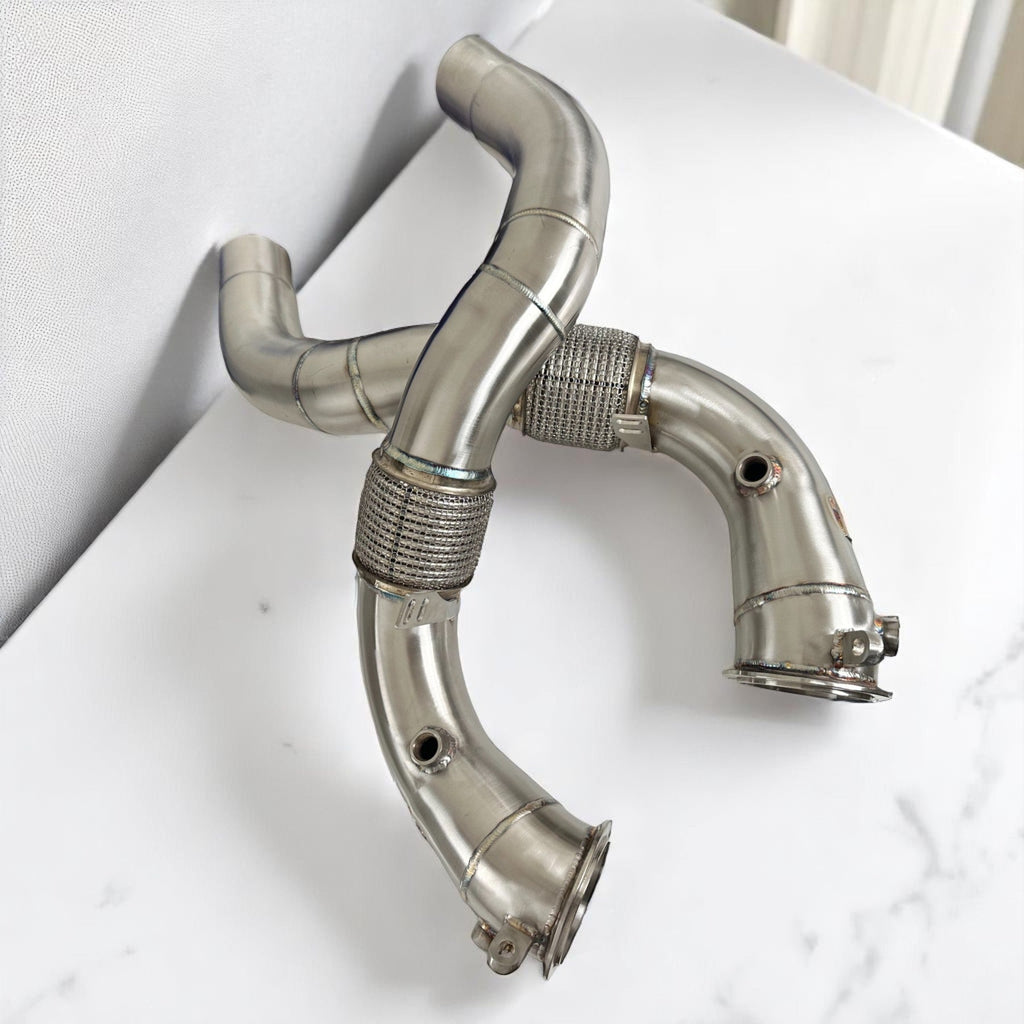 BMW N63R & N63B Catless Race Downpipes - M550i, 750i, M850i, X5, X6, X7 | Palenon Performance