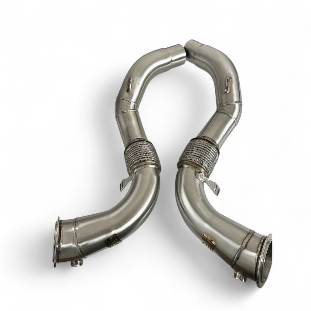 BMW N63R & N63B Catless Race Downpipes - M550i, 750i, M850i, X5, X6, X7 | Palenon Performance