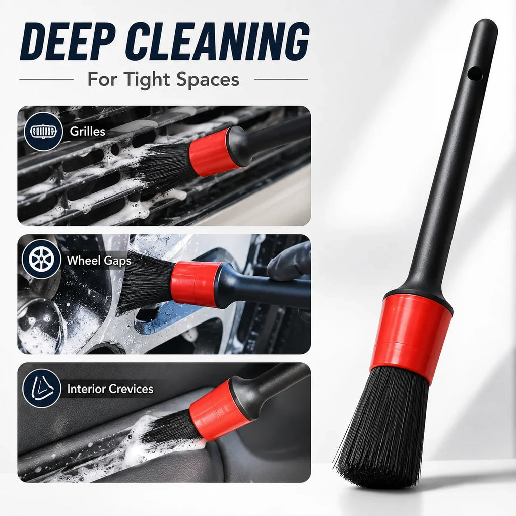 New Car Cleaning Kit Scrubber Drill Detailing Brush Set Air Conditioner Vents Towel Polisher Car Auto Detailing Tools